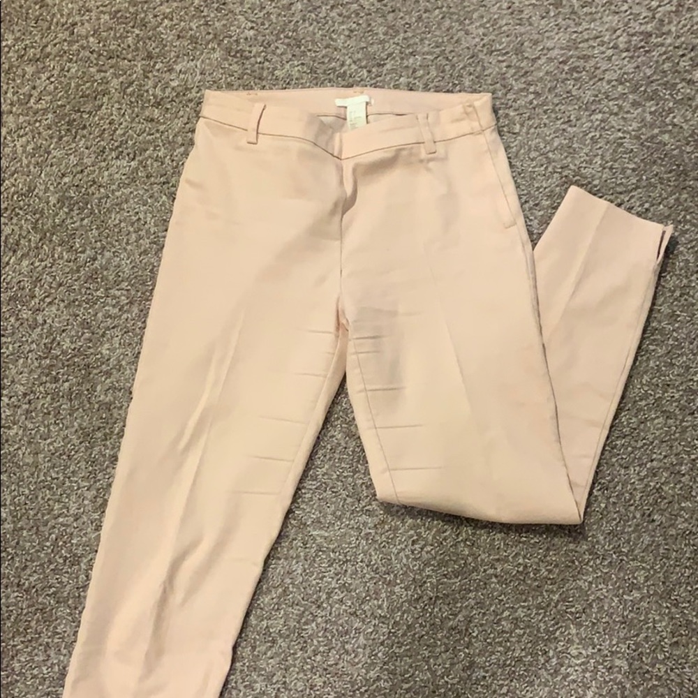 H&M blush pink trousers